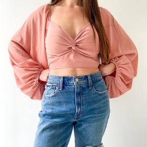 Blush crop top